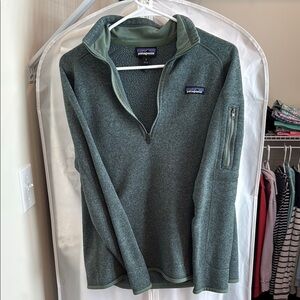 Patagonia Zip-Up Sweater in Forest Green